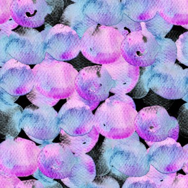 Tatlı geometrik suluboya deseni. Islak sıvı fırça boya arka planı. Soyut küre şablon tasarımı. Suluboya, en az mayolu halka şeklinde. Moda, basit bir süs. Modern mürekkep arkaplanı.