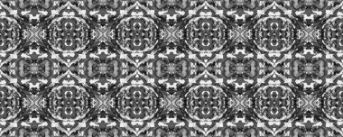 Ikat Yatay Doku. Eğlenceli Simetrik Sınır Uyumu. Suluboya El Çizilmiş Batik. Psikedelik Halk Arkaplanı. Allover Etnik Mayo Tasarımı Gri Ölçekli Gri Ölçekli Etnik Şekilsiz Kalıp