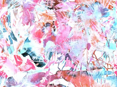 Tehlike izi yok. Kırmızı suluboya fırça darbesi grunge tasarımı. Suluboya kaotik sıçrama boya tasarımı. Kademeli mürekkep lekeleri. Çamur tabakası. Sıvı damlayan fırça sonsuz iz. 