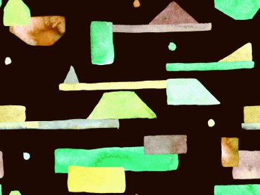 Bauhaus Kusursuz Düzen. Suluboya Geometrik Yeşil Teal Çizgileri Tasarımı. Sanat Organik Geo Arkaplanı. Büyük Yaratıcı Asgari Baskı. Moda Eğlencesi Soyut Boyası Suluboya Renk Çizgileri.