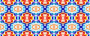 Boyalı fırça Aztek arka planı. Suluboya Etnik Tasarım. Sembol geometrik mayo deseni. Kilim Rastgele Halı dokusu. Mavi, Gri, Kırmızı Pastel Eğlenceli Dikdörtgen İkat İlişkisi. Etnik Kusursuz Desen.