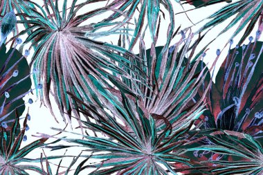 Suluboya Yatay Tropik Tasarım. Palm Geometric Mayo desenli. Palmiye yapraklarının eğlenceli dokusu. Etnik Aloha İlişkisi. Egzotik Bikini Özgeçmişi. Çivit mavisi tropikal desensiz.