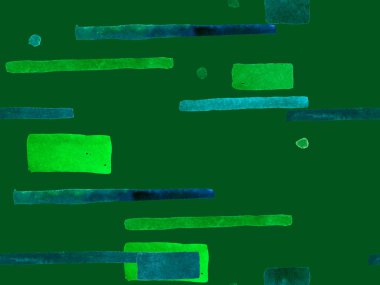 Bauhaus Kusursuz Düzen. Suluboya Geometrik Yeşil Teal Çizgileri Tasarımı. Sanat Organik Geo Arkaplanı. Büyük Modern Asgari Baskı. Moda Eğlencesi Soyut Boyası Suluboya Renk Çizgileri.