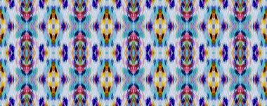 Suluboya shibori dokusu. İndigo ve beyaz geometrik süs. Kusursuz kravat izi. Boho tarzı süs. Mavi ve kırmızı arkaplan. Batik fayans. Boya desenli. El çizimi shibori baskısı.