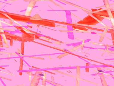 Bauhaus Kusursuz Düzen. Suluboya Geometrik Kırmızı Pembe Çizgiler Tasarımı. Sanat Organik Geo Arkaplanı. Büyük Moda Asgari Baskı. Moda Eğlencesi Soyut Boyası Suluboya Renk Çizgileri.