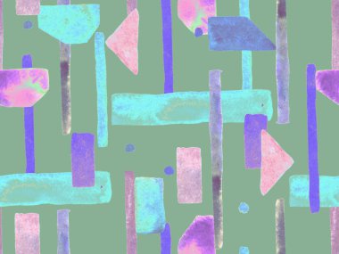 Bauhaus Kusursuz Düzen. Suluboya Geometrik İndigo, Mavi Çizgiler Tasarımı. Sanat Organik Geo Arkaplanı. Büyük Sanatsal Asgari Baskı. Moda Eğlencesi Soyut Boyası Suluboya Renk Çizgileri.