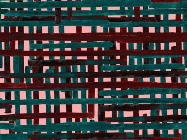 Bauhaus Kusursuz Düzen. Suluboya Geometrik Kırmızı Pembe Çizgiler Tasarımı. Sanat Organik Geo Arkaplanı. Büyük Moda Asgari Baskısı. Moda Eğlencesi Soyut Boyası Suluboya Renk Çizgileri.