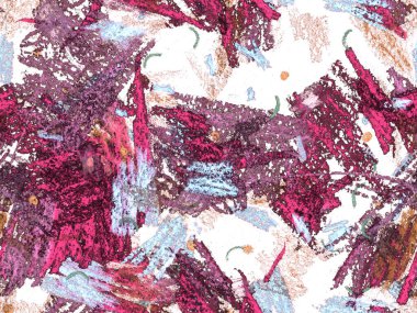 Etnik El Çekim Başlığı. Kırmızı Üzerine Şirin Büyük Yaratıcı Geometrik Desen, Yatay Şablon İçin Pembe Arkaplan. Büyük Moda Asgari Baskısı. Geometrik El Çizim Başlığı.