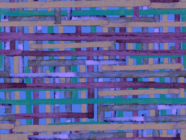 Bauhaus Kusursuz Düzen. Suluboya Geometrik İndigo, Mavi Çizgiler Tasarımı. Sanat Organik Geo Arkaplanı. Büyük Modern Asgari Baskı. Moda Eğlencesi Soyut Boyası Suluboya Renk Çizgileri.