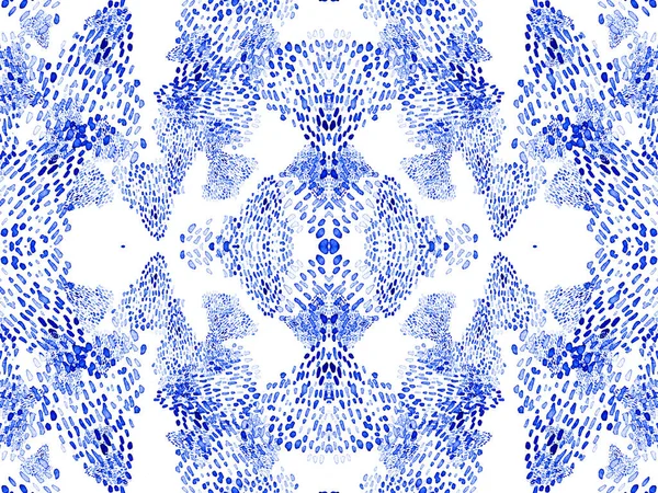 Indigo Navy Blue Leopard Seamless Pattern. Watercolor Hand Drawn Cheetah Print.  Wild Skin Exotic Texture. Geometric Fur background. Leopard and Jaguar Leather. Watercolour Hand Painted Skin Pattern.