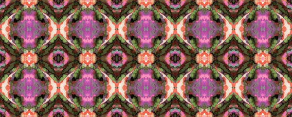 Suluboya El Yazması Batik. Psikedelik arka plan. Allover Etnik Mayo Tasarımı Geometrik Etnik Kusursuz Şablon. Simetrik Sınır Uyum. Lacivert ve Burgundy Kırmızı Ikat Yatay Doku.