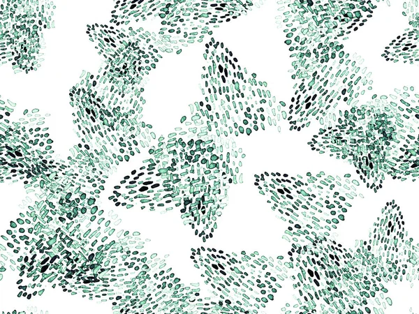 Yeşil ve Turkuaz Hayvansal Örnekler. Suluboya el izi. Afrika egzotik kamuflajı. Geometrik suluboya arka plan. Vahşi hayvan kürkü dokusu. Suluboya El Boyalı Cilt Deseni.