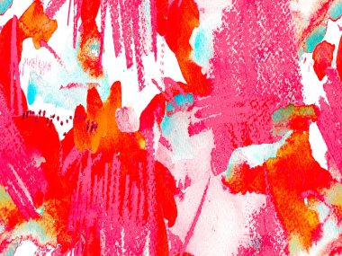 Suluboya kusursuz desen. Klasik Doku İllüstrasyonu. Kırmızı Soyut Doku Özgeçmişi. Geometrik Suluboya Kumaş Tasarımı. Sıvı, dikişsiz kiremit. Psikedelik Kağıt.