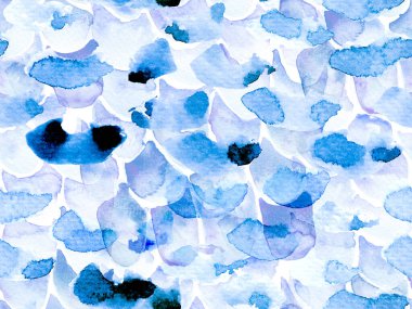 Suluboya Güller, Şakayık ve Yapraksız Kalıp. Klasik Peonie Eco Rapport. Yaz Çiçeği Arkaplanı. Botanik Çiçek İllüstrasyonu. Egzotik Mayo Tasarımı. Mavi ve İndigo