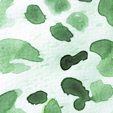 Suluboya Kamuflaj Tasarımı. El çizimi Safari yüzeyi. Leopar soyut dokusu. Hayvan kamuflajı arka planı. Büyük Afrika Arkaplanı. Yeşil ve Turkuaz benekli fayans. Leopar Cilt Yazdırma. 