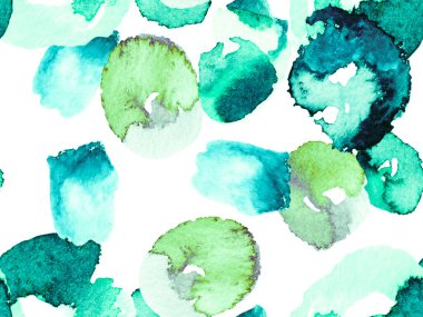 Canlı Sakura ve Jasmine Print. Yaz Vintage Arkaplanı. Çiçek Ayurveda deseni. Yeşil ve Aqua Menthe Suluboya Turuncu Çiçek ve Yapraklar. Biyo Jasmin Kusursuz Desen.