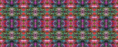 Sembol geometrik mayo deseni. Boyalı fırça Aztek arka planı. Kilim Rastgele Halı dokusu. Mavi, Kırmızı, Yeşil Pastel Eğlenceli Dikdörtgen İkat İlişkisi. Etnik Kusursuz Düzen. Suluboya Etnik Tasarım. 