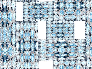 Navy Blue ve Indigo Watercolor Etnik Tasarım. Yaz Rhombus Arkaplanı. Geo Symmetric Ikat Rapport. Yılan Derisi Rastgele Doku. Canlı Geometrik Mayo Kalıbı. Etnik Kusursuz Desen.