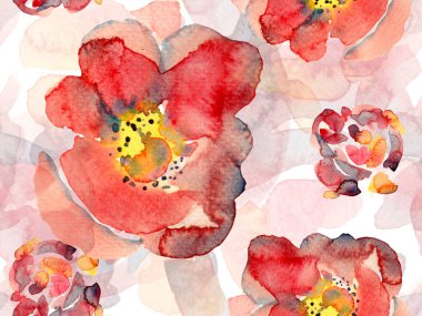 Klasik Peonie Eco Rapport. Egzotik Mayo Tasarımı. Hawaii Kova Parmak izi. Suluboya Güller, Şakayık ve Yapraksız Kalıp. Yaz Çiçeği Arkaplanı. Botanik Çiçek İllüstrasyonu.