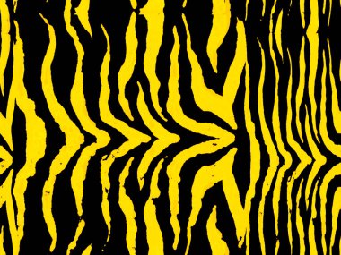 Geometrik hayvan dokusu. Suluboya Kamuflaj Tasarımı. Soyut Safari fayansı. Altın sarısı Afrika deseni. Çizgili, kusursuz desen. Zebra Deri İzi. Hayvan Kamuflajı Arkaplanı.