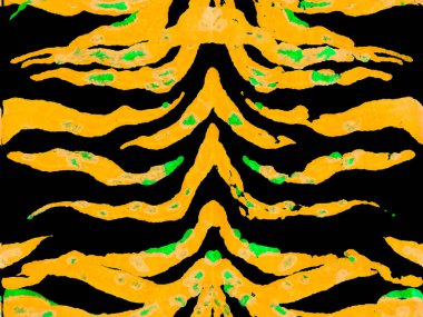Afrika deseni. Çizgili, kusursuz desen. Suluboya Kamuflaj Tasarımı. Soyut Safari fayansı. Geometrik hayvan dokusu. Zebra Deri İzi. Hayvan kamuflajı arka planı. Altın sarısı