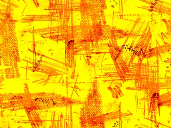 Zlatá Žlutá Akvarel Bezešvný Vzor Tekuté Bezešvé Dlaždice Psychedelický Papír — Stock fotografie