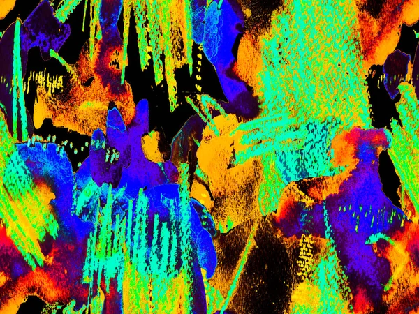 Flüssige Nahtlose Fliesen Psychedelisches Papier Abstrakte Textur Hintergrund Aquarell Nahtloses — Stockfoto