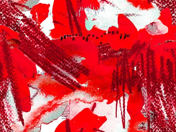 Crimson Red Geometric Watercolor Fabric Design Flüssige Nahtlose Fliesen Psychedelisches — Stockfoto