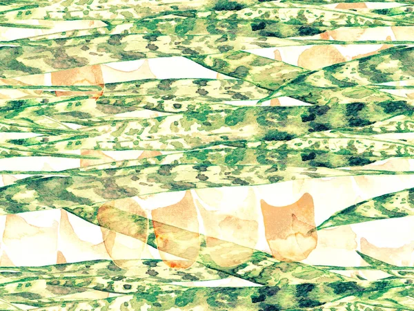 水彩花 牡丹和叶子无缝图案 夏之花背景 植物学植物图解 复古的Peonie生态报告 绿色及茶色异型泳衣设计 — 图库照片