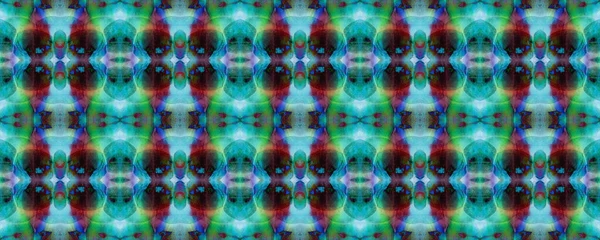 Μπλε Γκρι Κόκκινο Παστέλ Διασκεδαστικό Ορθογώνιο Ikat Rapport Έθνικ Μοτίβο — Φωτογραφία Αρχείου