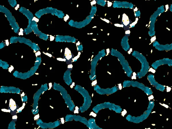 Зміїна Шкіра Друк Імітація Венома Дракона Безшовний Візерунок Класичний Синій — стокове фото