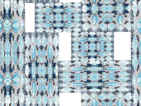 Navy Blue ve Indigo Watercolor Etnik Tasarım. Yaz Rhombus Arkaplanı. Geo Symmetric Ikat Rapport. Yılan Derisi Rastgele Doku. Canlı Geometrik Mayo Kalıbı. Etnik Kusursuz Desen.