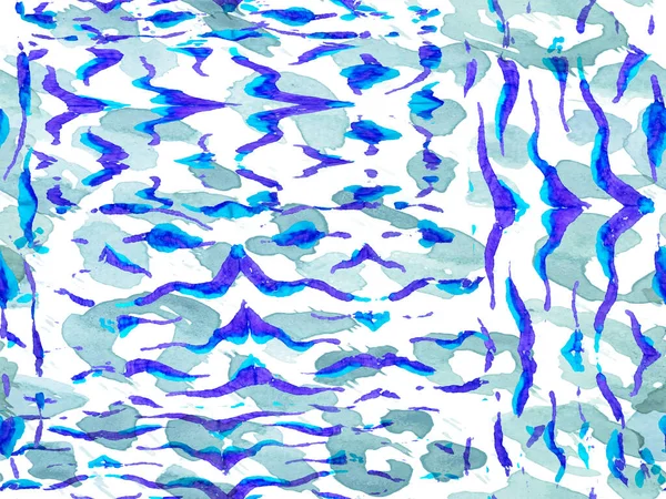 Geometrisk Djurstruktur Klassisk Blå Och Indigo Akvarell Camouflage Design Abstrakt — Stockfoto