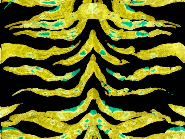 Suluboya Kamuflaj Tasarımı. Soyut Safari fayansı. Zebra Deri İzi. Hayvan kamuflajı arka planı. Afrika deseni. Çizgili, kusursuz desen. Geometrik hayvan dokusu. Altın sarısı