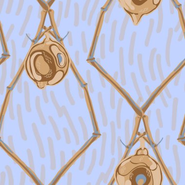 Limonsuz desen. Modern El Çizimi Arkaplanı. Gök mavisi ve altın İşaretli Kireç. Botanik Çizimi. Psikedelik Citron Motifi. Vektör Summer Citrus Yazdırma.