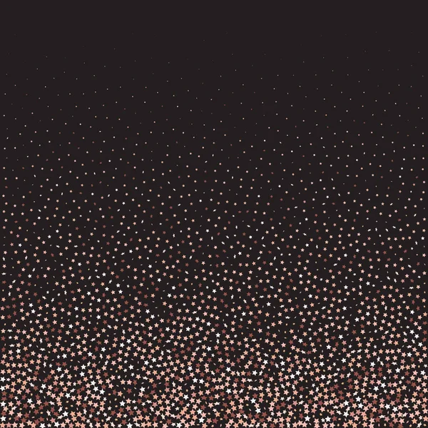 Star Sequin Confetti Black Background Inglés Tarjeta Cumpleaños Plana Aislada — Vector de stock