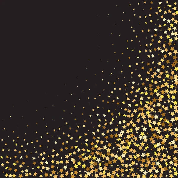 Star Sequin Confetti Černém Pozadí Vánoční Večírek Šablona Dárkového Poukazu — Stockový vektor
