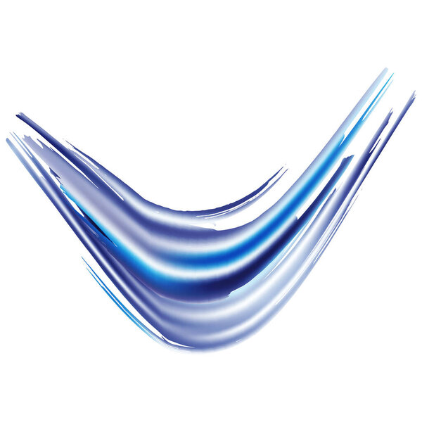 Vector Brush Stroke. Abstract Fluid Splash. Gradient Paintbrush. Watercolor Textured Background.  Isolated Splash on White Backdrop. Blue and Indigo Sale Banner Brushstroke.