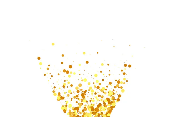 Золота Конфетті Червоному Ізольовані Золоті Частинки Пилу Векторний Круглий Боке — стоковий вектор