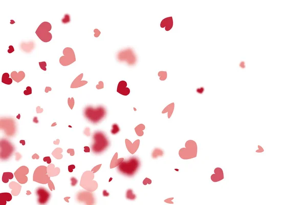 Herzschmerz Valentinstag Karte Mit Klassischen Herzen Explodiert Wie Ein Zeichen — Stockvektor