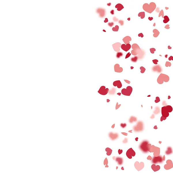 Fondo Del Corazón Marzo Banner Con Corazón Plano Red Pink — Vector de stock