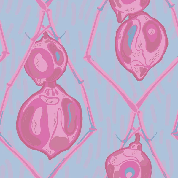 Limonsuz desen. Vector Summer Citrus Yazdırma. Basit İşaretli Kireç. Botanik Çizimi. Psikedelik Citron Motifi. Modern El Çizimi Arkaplanı. Gök mavisi, kırmızı ve nihai gri