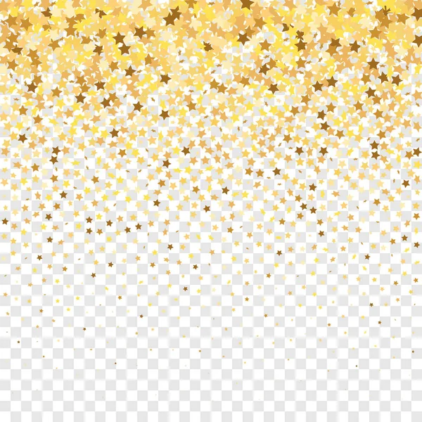 Star Sequin Confetti Transparante Achtergrond Voucher Gift Card Sjabloon Vector — Stockvector