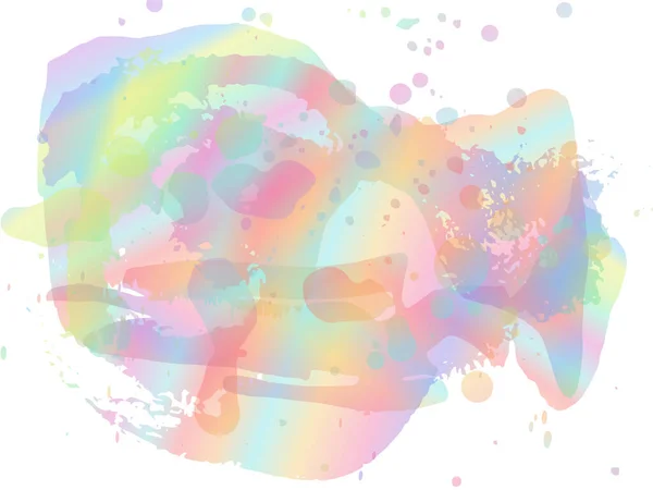 ベクトルブラシストローク 概要流体スプラッシュ 白の背景に孤立スプラッシュ ホログラフィックセール バナーブラシストローク グラデーションの絵筆 水彩色テクスチャ付き背景 — ストックベクタ
