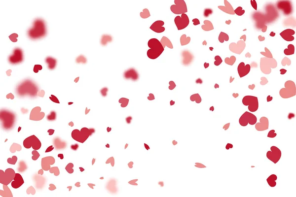 Kalp Geçmişi Düz Kalpli Mart Banner Klasik Kalpli Sevgililer Günü — Stok Vektör