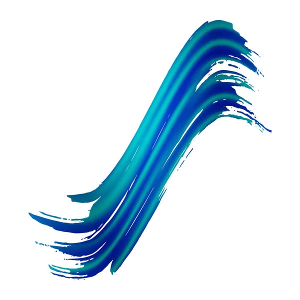 Vector Brush Stroke Splash Fluido Abstrato Fundo Texturizado Aquarela Azul — Vetor de Stock