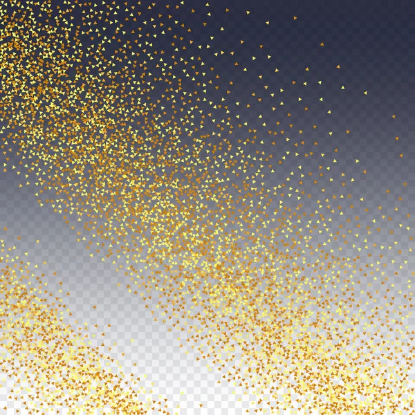 Золотые Конфетти Рэд Изолированные Частицы Золотой Пыли Карточка Дня Рождения — стоковый вектор