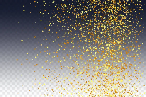 Goldkonfetti Auf Rot Vereinzelte Goldstaubpartikel Fluid Birthday Card Zufällige Hochzeitskulisse — Stockvektor