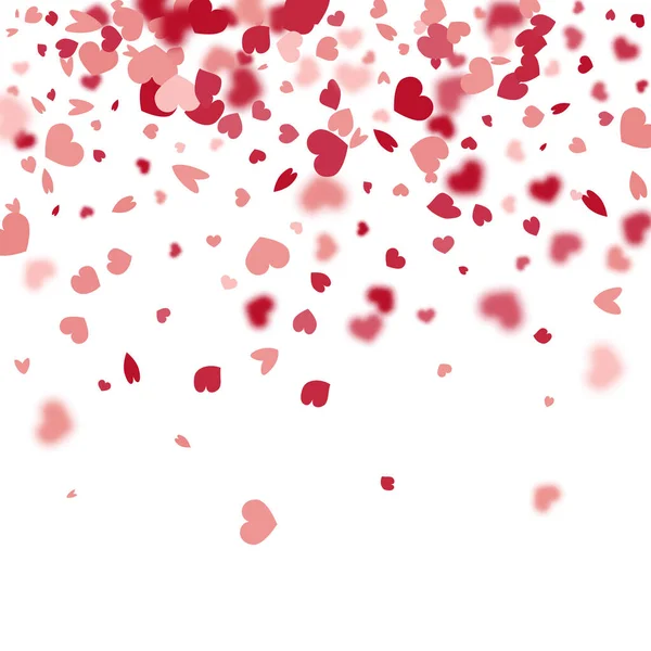 Sfondo Cardiaco Biglietto San Valentino Con Cuori Classici Rosa Rossa — Vettoriale Stock