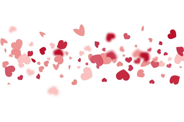 Srdeční Pozadí Března Banner Plochým Srdcem Prázdná Šablona Vintage Confetti — Stockový vektor